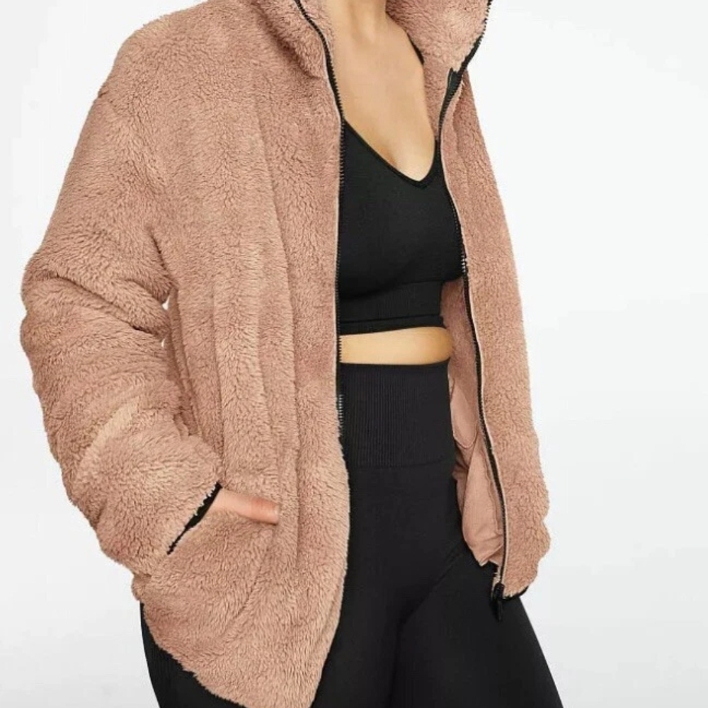 PINK Victoria's Secret Tan Fleece Jacket
